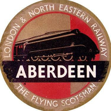 Aberdeen, london and north eastern railway Wood Sign 12x12 (31cm x31cm) Round