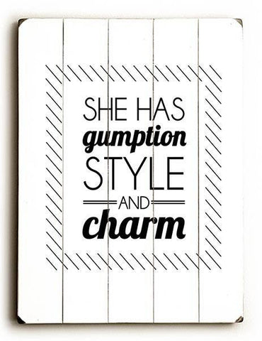 She Has Gumption Wood Sign 25x34 (64cm x 87cm) Planked