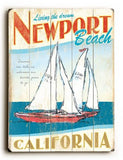0003-1490-Sailboats (with text) Wood Sign 18x24 (46cm x 61cm) Planked