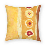 Natural Stripes and Flowers Pillow 18x18