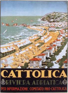 Cattolica Adriatic Riviera Resort Wood Sign 9x12 (23cm x 31cm) Solid