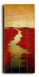 Crimson Watershed II Wood Sign 12x16 Planked