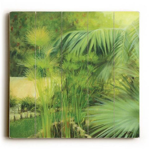 Tropical Garden Wood Sign 30x30 (77cm x 77cm) Planked