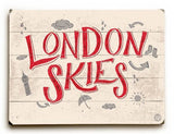 London Skies Wood Sign 9x12 (23cm x 31cm) Solid