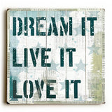 American Dream Wood Sign 13x13 Planked
