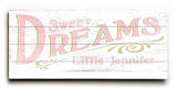 0003-1571-Sweet Dreams Girl Wood Sign 10x24 (26cm x61cm) Planked