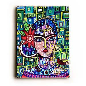 Colorful Women Wood Sign 9x12 (23cm x 30cm) Solid