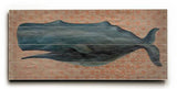 Whale Wood Sign 10x24 (26cm x61cm) Planked