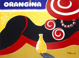 Orangina Tropic Orange Soda Poster Wood Sign 9x12 (23cm x 31cm) Solid