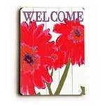 Welcome Light Wood Sign 12x16 Planked