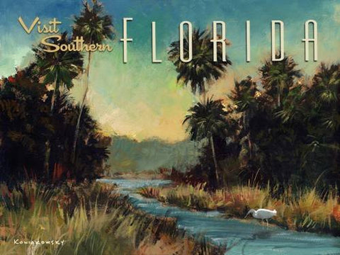 Visit Florida Wood Sign 9x12 (23cm x 31cm) Solid