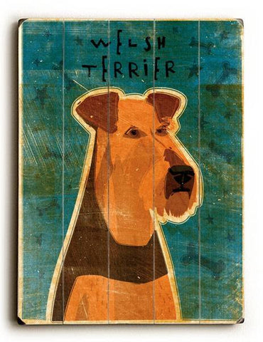 Welsh Terrier Wood Sign 25x34 (64cm x 87cm) Planked
