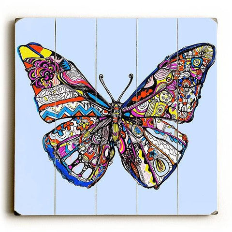 Butterfly Wood Sign 30x30 (77cm x 77cm) Planked