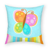 Color Butterfly Pillow 18x18