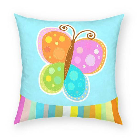Color Butterfly Pillow 18x18