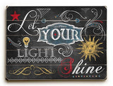 Let Your Light Shine Wood Sign 25x34 (64cm x 87cm) Planked