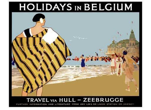 ???Holidays in Belgium??? Wood Sign 9x12 (23cm x 31cm) Solid