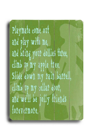 Playmate Wood Sign 14x20 (36cm x 51cm) Planked