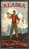 Alaska The Last Frontier Wood Sign 14x23 (36cm x59cm) Planked