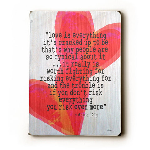 Love Is Everything Wood Sign 14x20 (36cm x 51cm) Planked