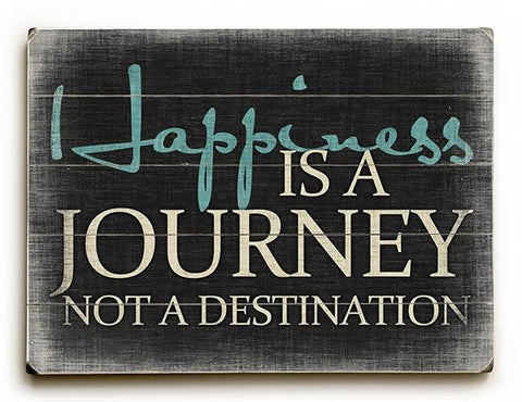 Happiness is a Journey Wood Sign 25x34 (64cm x 87cm) Planked