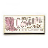 Cowgirl sign Wood Sign 10x24 (26cm x61cm) Planked