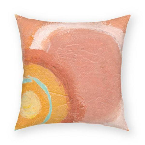 Peach Flowers Pillow 18x18