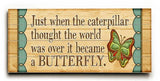 Butterfly Wood Sign 10x24 (26cm x61cm) Planked