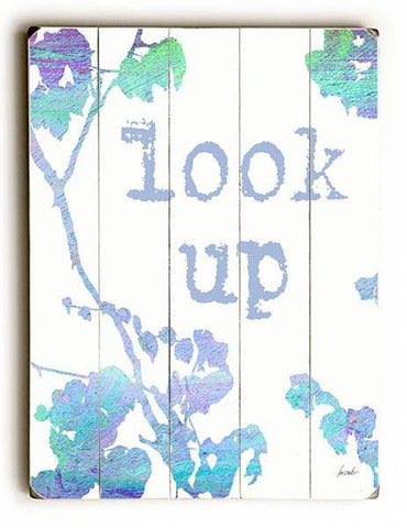 Look Up Wood Sign 12x16 Planked