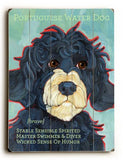 Portuguese Water Dog Wood Sign 25x34 (64cm x 87cm) Planked