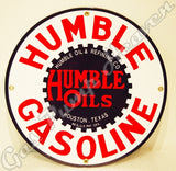 Humble Gasoline 12" Sign
