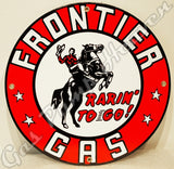 Frontier Gas 12" Sign