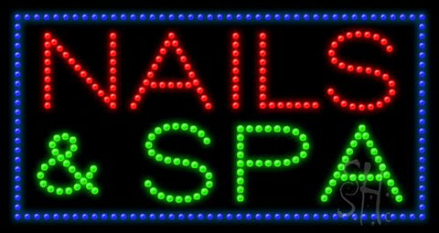 Nails and Spa Animated LED Sign 17