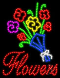 Flowers (vertical) Animated LED Sign 26" Tall x 20" Wide x 1" Deep