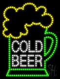 Cold Beer Animated LED Sign 26" Tall x 20" Wide x 1" Deep