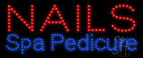 Nails Spa Pedicure Animated LED Sign 11" Tall x 27" Wide x 1" Deep