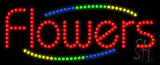 Flowers Animated LED Sign 11" Tall x 27" Wide x 1" Deep