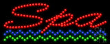 Spa Animated LED Sign 11" Tall x 27" Wide x 1" Deep