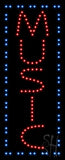 Music Animated LED Sign 27" Tall x 11" Wide x 1" Deep