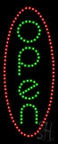 Open Animated LED Sign 27" Tall x 11" Wide x 1" Deep