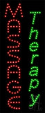 Massage Therapy Animated LED Sign 27" Tall x 11" Wide x 1" Deep