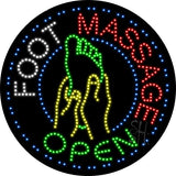 Foot Massage Animated LED Sign 26" Tall x 26" Wide x 1" Deep