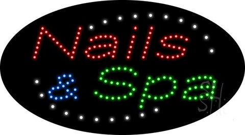 Nails and Spa Animated LED Sign 15