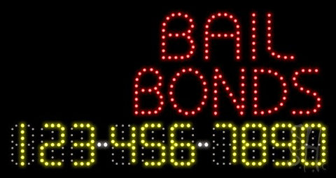 24 Hrs Bail Bonds Animated LED Sign 17