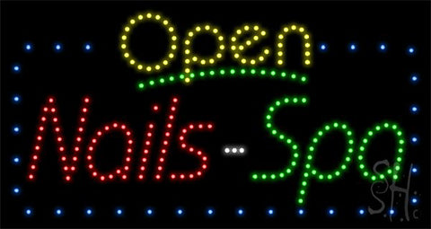 Nails Spa Animated LED Sign 17