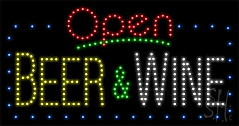 Beer and Wine Animated LED Sign 17
