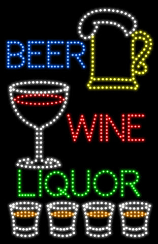 Beer Wine Liquor Animated LED Sign 37