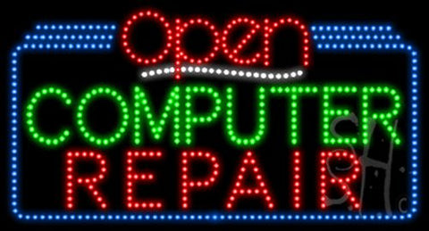 Computer Repair Open Animated LED Sign 20