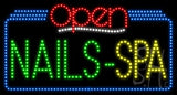 Nails Spa Open Animated LED Sign 20" Tall x 37" Wide x 1" Deep