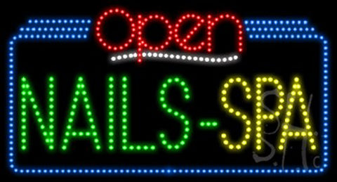 Nails Spa Open Animated LED Sign 20